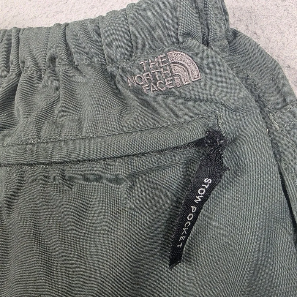 The North Face Cargo Hiking Shorts Mens Medium Green‎ Nylon Belted
